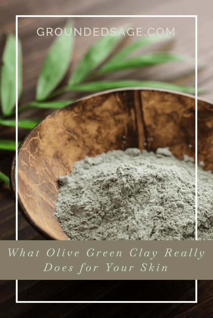 olive green clay / skincare / green beauty