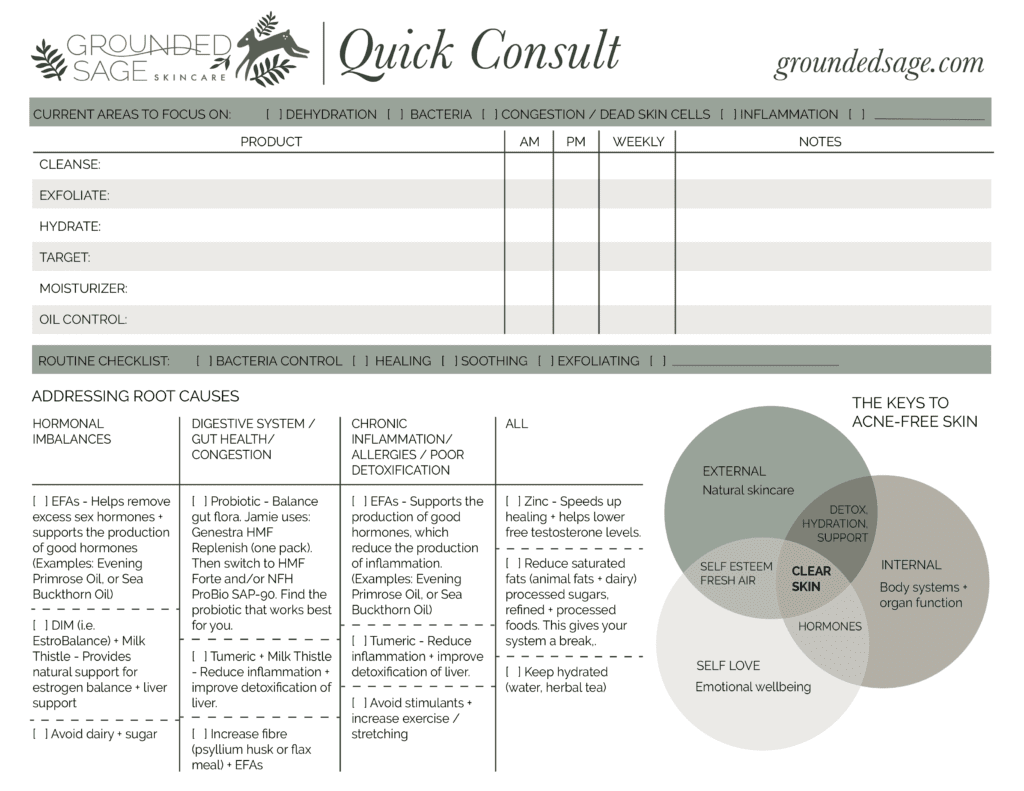 skin consult / diy skincare / acne / green beauty