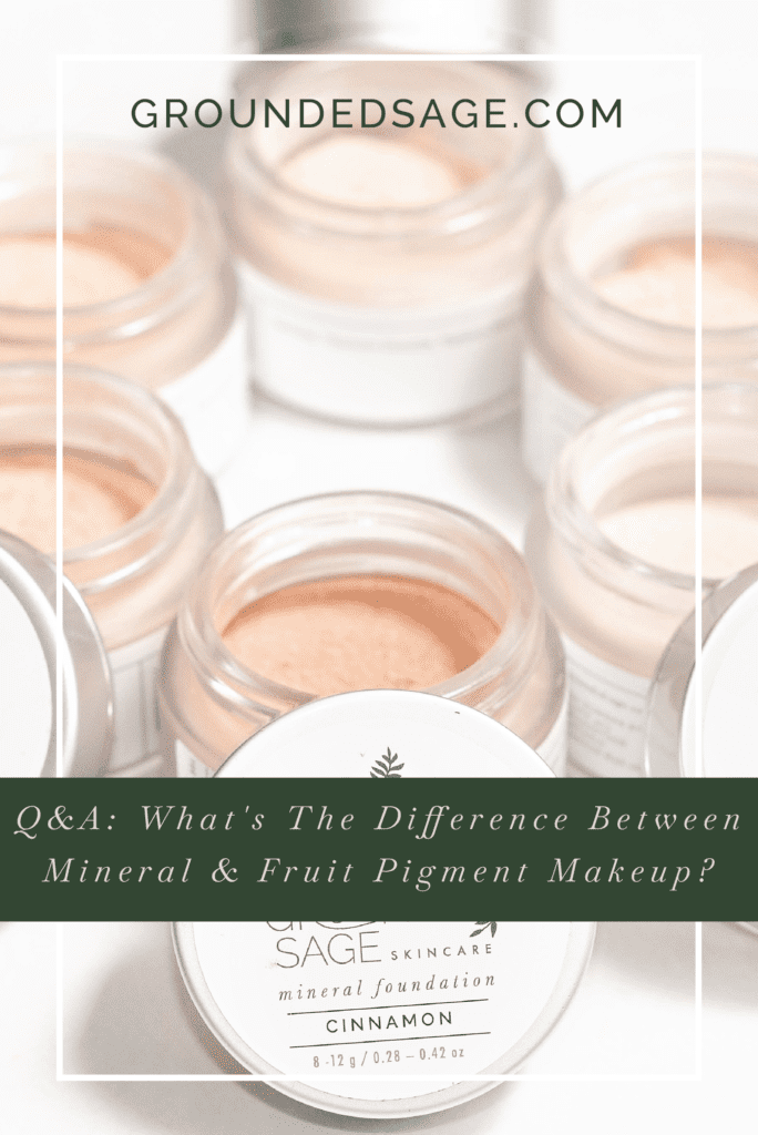 difference between mineral and fruit pigment makeup / green beauty / cosmetics 