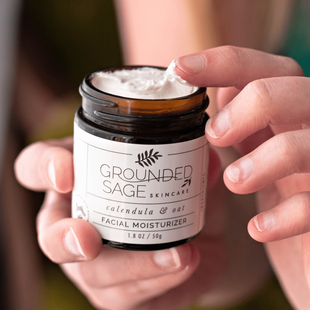 Calendula & Oat Facial Moisturizer for sensitive and rosacea-prone skin / sun protection / zinc / made with natural ingredients | organic skincare | eco beauty | holistic earthy skincare | vegan skin care