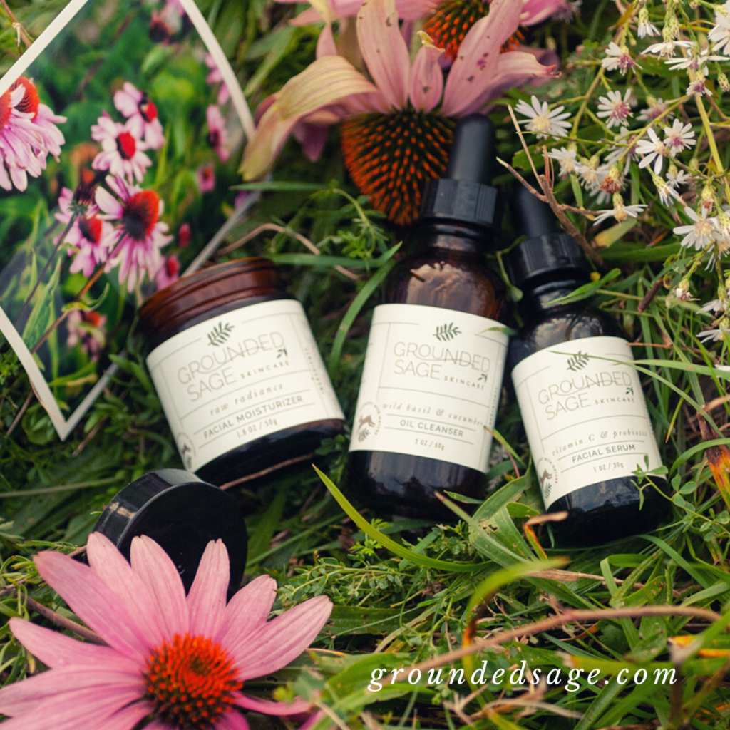 Natural Skincare Routine Ideas for Spring with Beauty Products infused with Real Flowers, Organic Wildflowers, and Plant Essence. Healthy Clean Skin Care