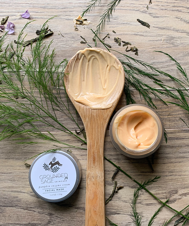 Pumpkin Enzyme Face Mask - Clean Skicnare - Cruelty Free Skin Care by Grounded Sage. Small batch botanical skincare