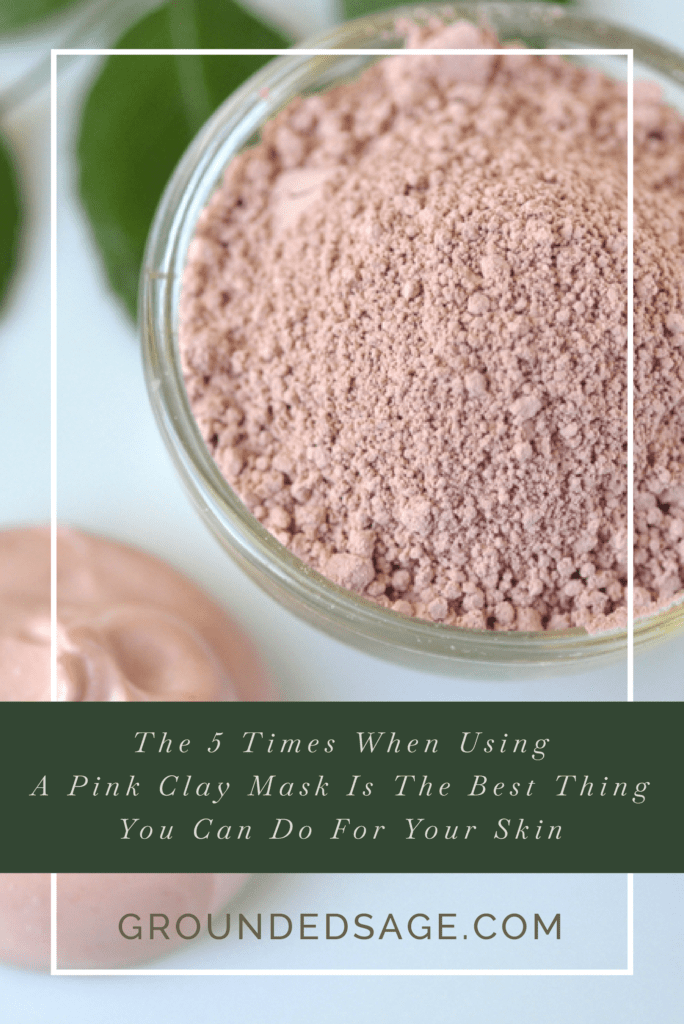 pink clay / face mask / green beauty / holistic skincare
