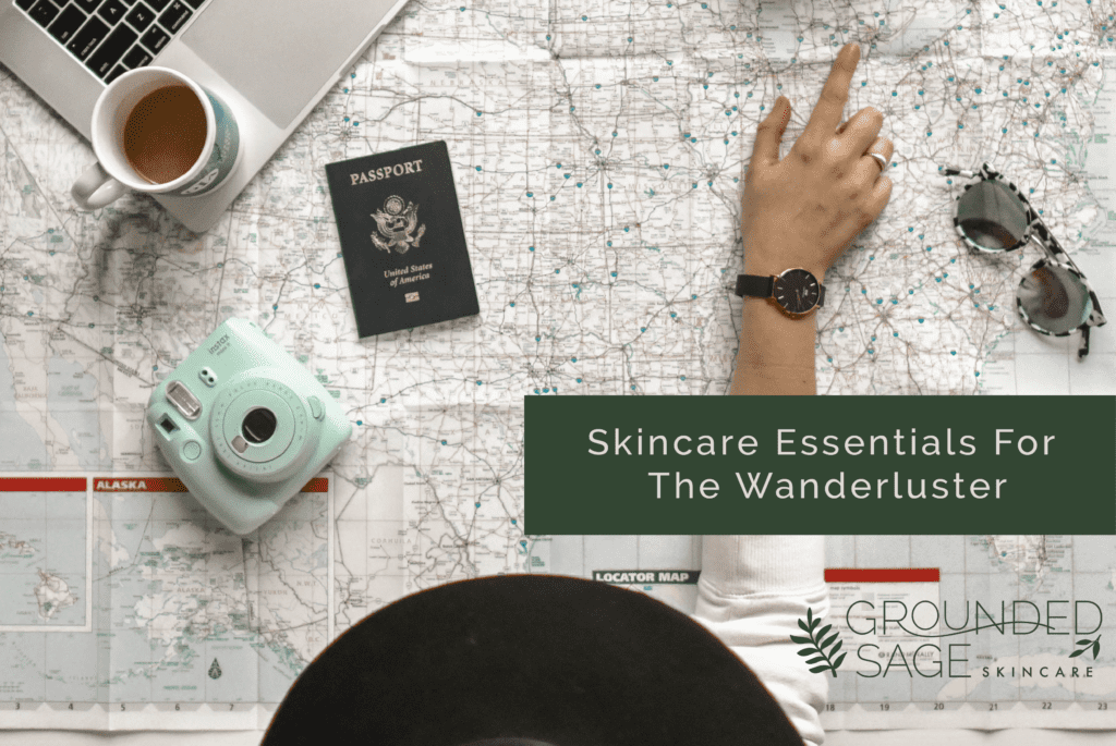 Skincare essentials for travel / green beauty / holistic skincare
