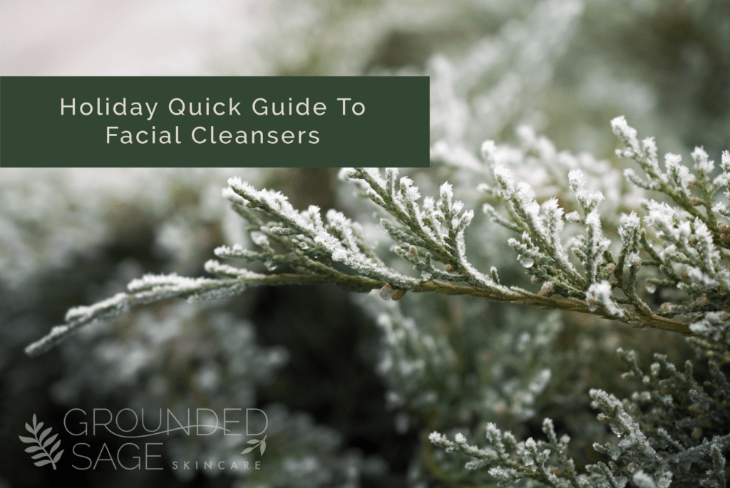 Holiday quick guide to cleansers/ green beauty / clean beauty / acne / sensitive skin/ facial cleansers