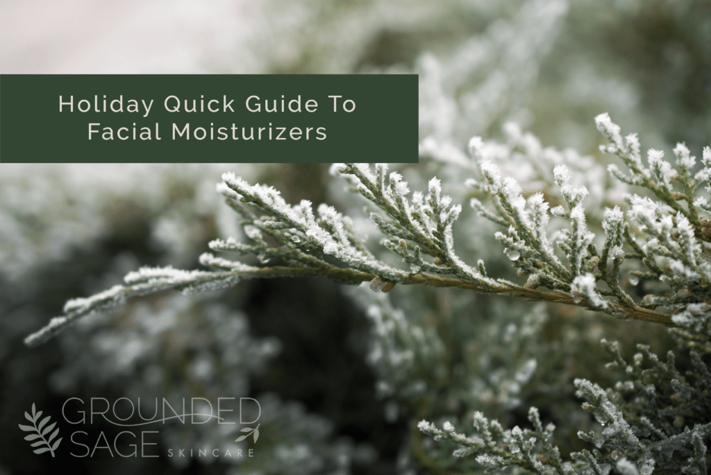 Holiday quick guide to moisturizers/ green beauty / clean beauty / acne / sensitive skin