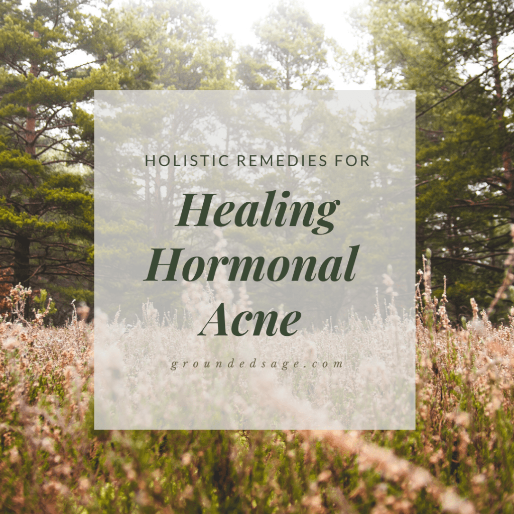 Natural healing remedies for hormonal acne on chin and jawline - holistic skincare