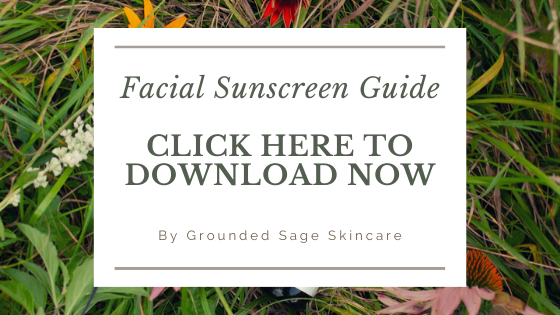 Download the free green beauty guide to mineral sunscreen for your face including the best natural sun protection for oily skin, acne, and everyday daily skincare routines.