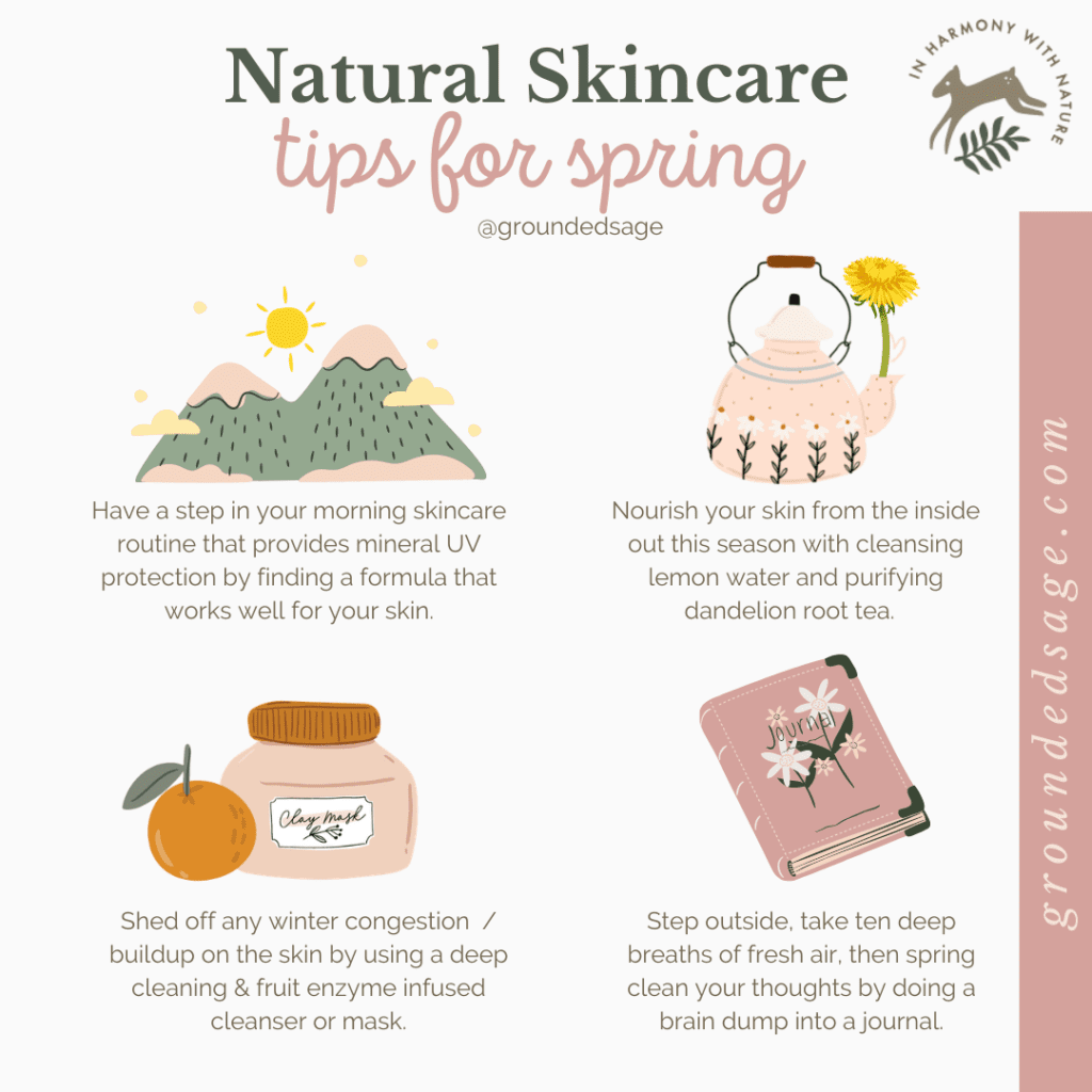 Natural Spring Skincare Tips Using Healing Herbs and Plant Based 