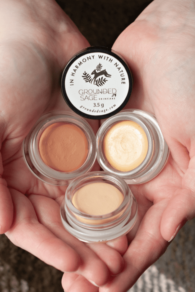 vegan pot concealers - cream concealer in glass eco friendly packaging - sustainable beauty products