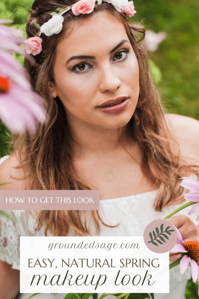 Natural wild child hippie makeup look - healthy living aesthetic that's simple, natural, and easy to do