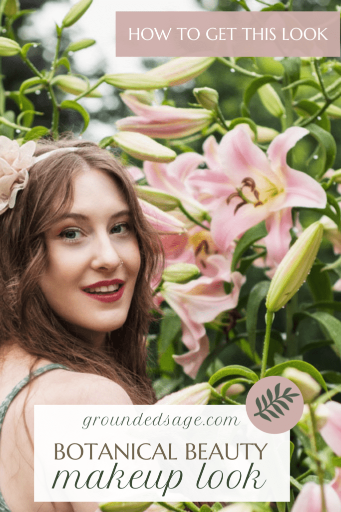 botanical beauty spring makeup look with eco cosmetics. 