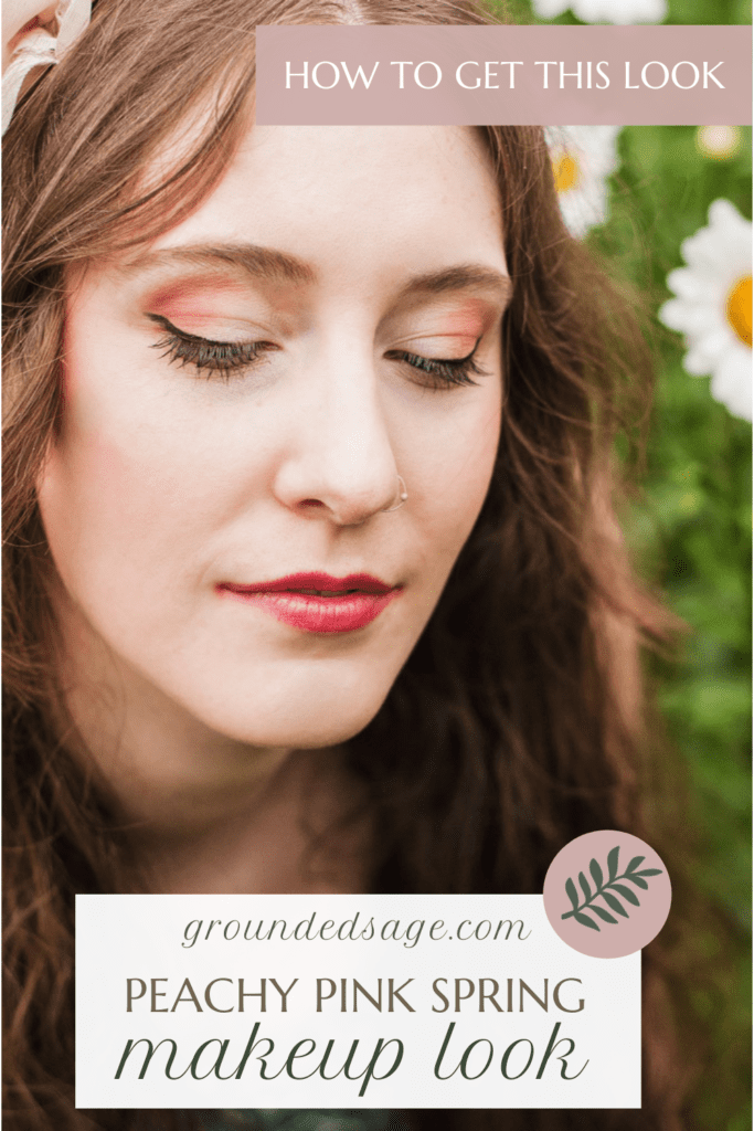 peachy pink eyeshadow look that's natural and easy 