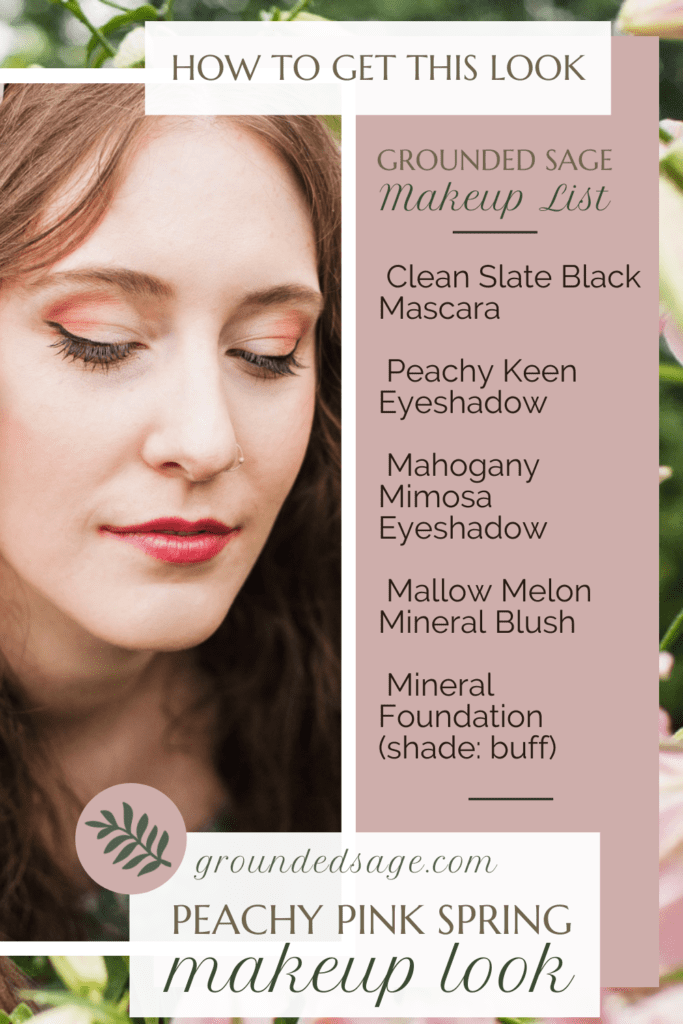 Peachy pink spring makeup look. How to get a natural makeup look with peach and pinky shades