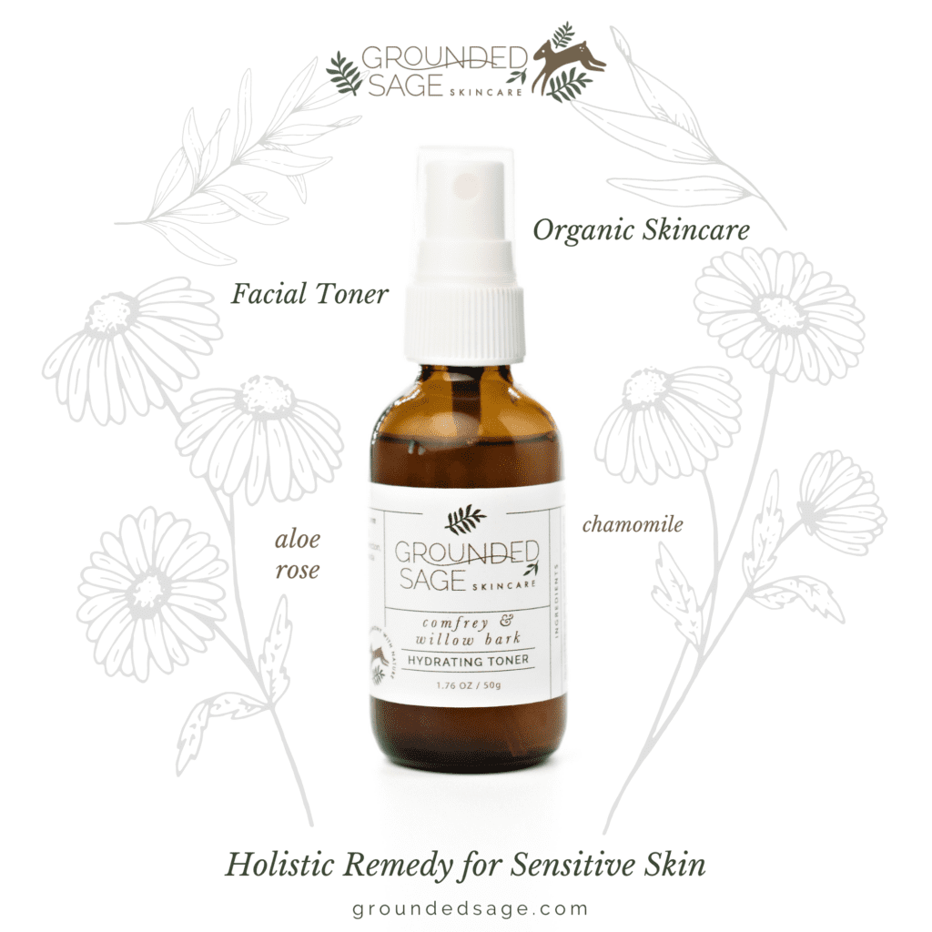 holistic skincare remedy facial toner with herbs for clear skin
